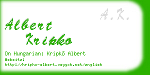 albert kripko business card